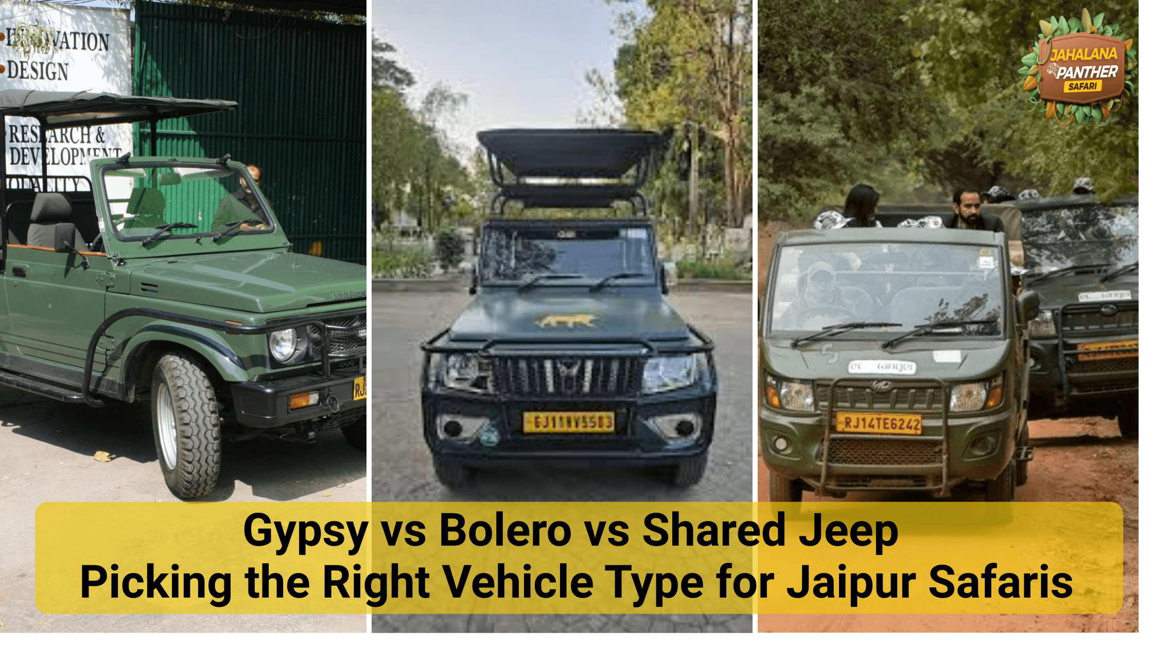Gypsy vs Bolero vs Shared Jeep: Picking the Right Vehicle Type for Jaipur Safaris