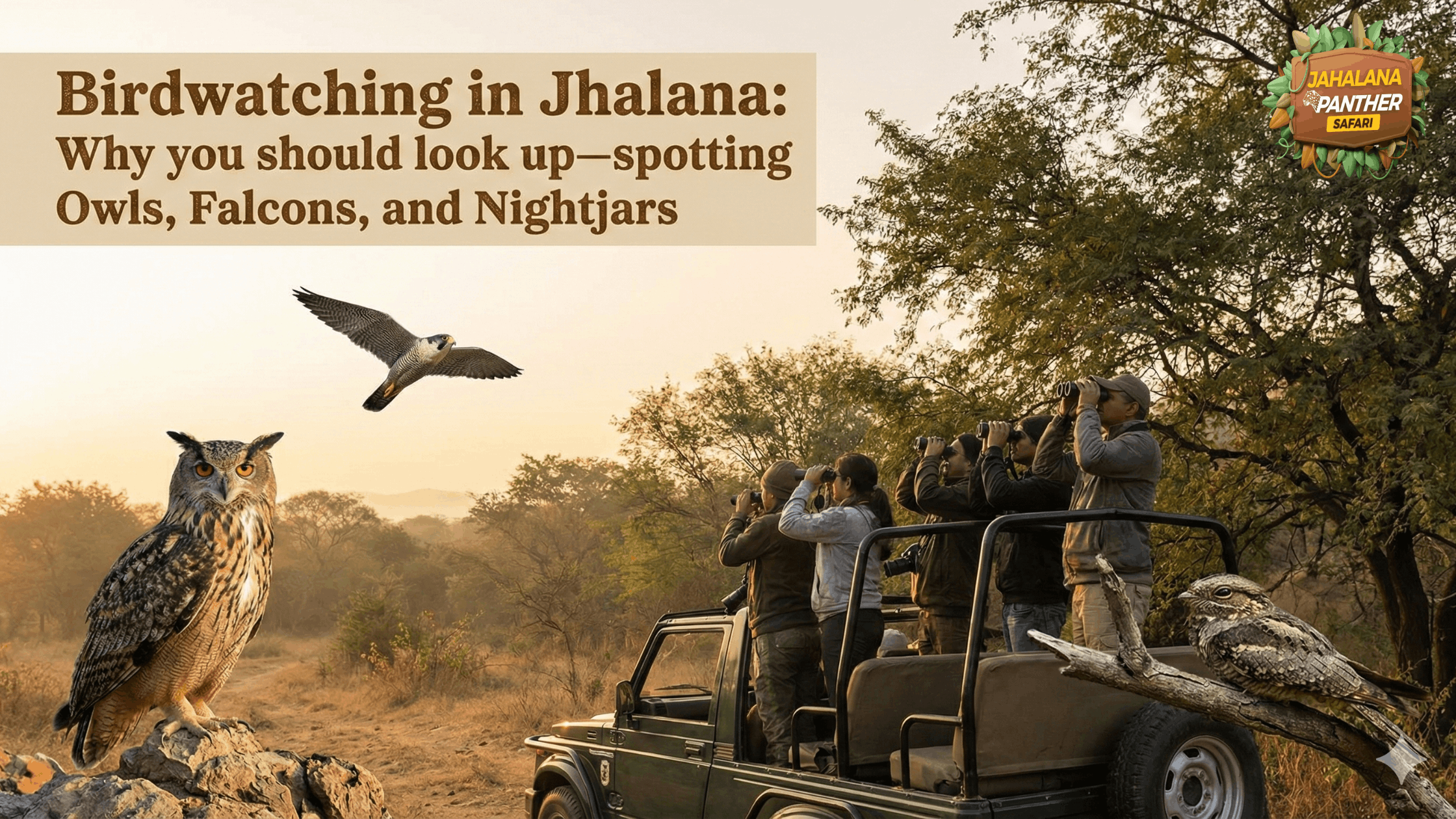 Birdwatching in Jhalana: Why You Should Look Up—Spotting Owls, Falcons, and Nightjars