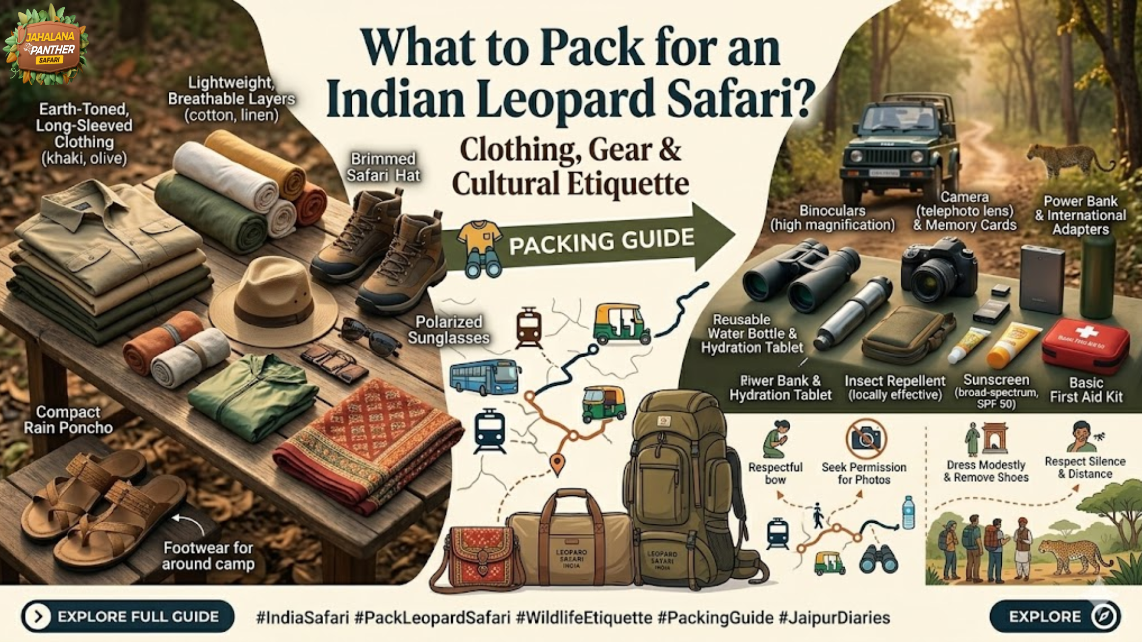 What to Pack for an Indian Leopard Safari? Clothing, Gear & Cultural Etiquette