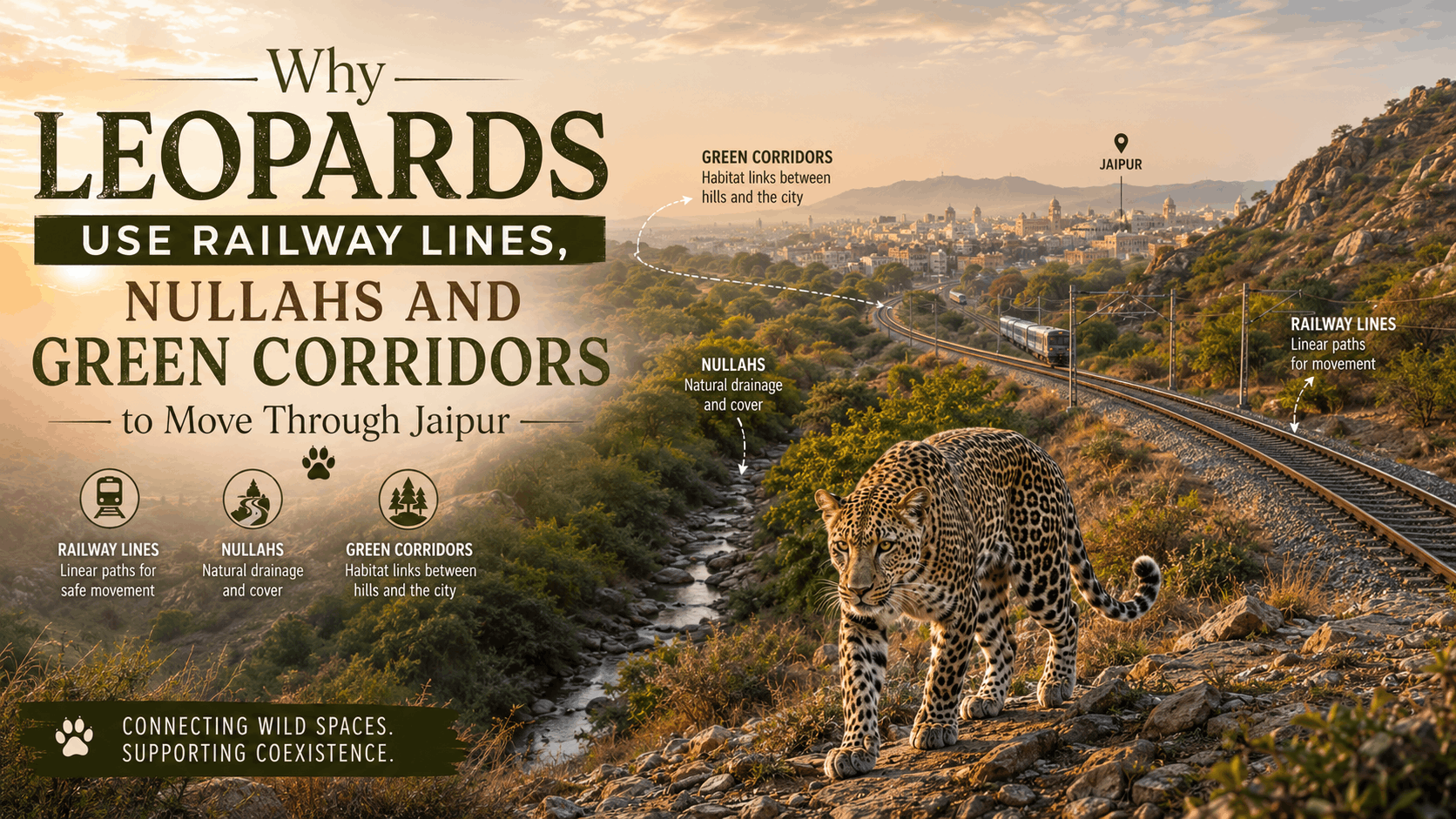 Why Leopards Use Railway Lines, Nullahs and Green Corridors to Move Through Jaipur